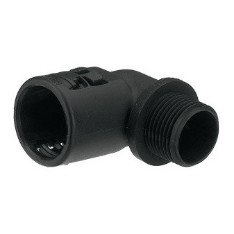 Winkelstecker 90° mit Außengewinde, drehbar   Dichtung für IP67, NW 7, grau, M12x1,5