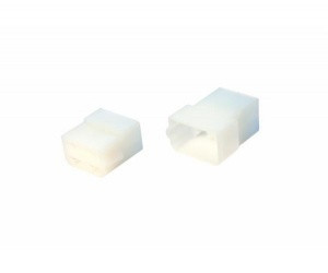 2-pólový kryt PA kolíka pre dva ploché mosadzné kolíky s jazýčkom 6,3x0,8 mm, 100 ks v balení