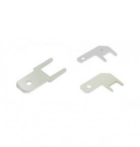 Soldering flat pin tin. 2,8x0,8mm/L=13,8mm/width 4,0mm/trn. 1,32x0,8x4,7mm, 100pcs in package