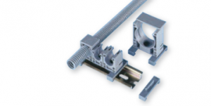 DIN rail bracket, grey