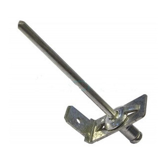 Riveting flat pin brass, dimension 6,3x0,8mm/90°/3,8mm, 4-pole. with market rivet, 100 pcs. in pack