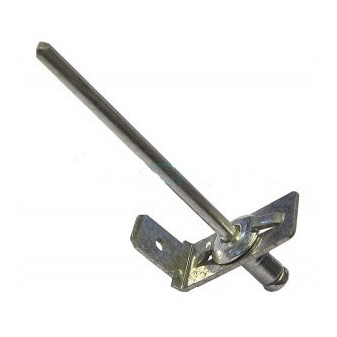 Riveting flat pin brass, dimension 6,3x0,8mm/45°/4mm, 2-pole. with market rivet, 250 pcs. in pack