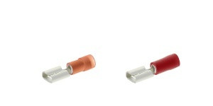 Objímka plochá poloizolovaná, průřez 1,5-2,5mm2/6,3x0,8mm PVC (BF-F608), 100ks v balení