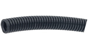Cable gland, NW 29, black, polyurethane, for robotics, rough groove profile