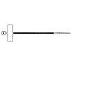 Stahovací páska jednoduchá 2,5x100mm se štítkem 25,4x8,3mm (MCV-100), 100ks v balení