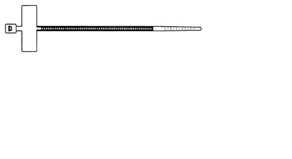 Napínacia páska jednoduchá 2,5x100mm so štítkom 25,4x8,3mm (MCV-100), 100ks v balení