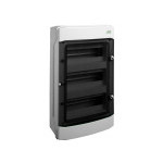 Kunststoff-Schaltschrank, Gipskartonmontage, IP65, 3-reihig, 3x12 Module