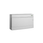 Kunststoff-Schaltschrank, weiße Tür, Einputzmontage, IP40, 1 Reihe, 18 Module