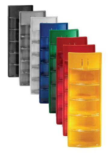 Kunststoffbox für Tuben 5-teilig ohne Aufdruck, Farbe blau