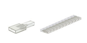 Flat switchboard insulated 2,8x0,8mm PVC, 3 poles, 100pcs in pack