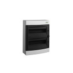 Kunststoff-Schaltschrank, transparente Tür, Gipskartonmontage, IP40, 2-reihig, 2x12 Module