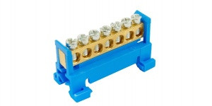 Mostek połączeniowy 1,5-10 mm2, 15 punktów połączeniowych, niebieski, 10 sztuk w opakowaniu