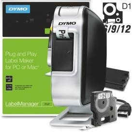 S0915360 DYMO label maker for 6, 9 and 12mm wide tapes, USB compatible with PC