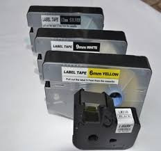 Selbstklebeband für Drucker LK330, Rolle 8m, Breite 6mm, Farbe weiß (LM406WL)