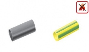 Chopped shrink tubing 6,4/3,2mm yellow/20mm, 1000pcs in pack