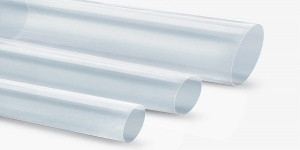 Teflon shrink tube 4:1,, 9,52/2,44mm, temperature -65°C to  260°C, transp. (100m coil)