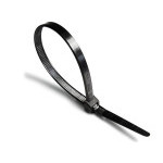 Čierne sťahovacie pásky odolné voči UV žiareniu, 54 kg, priemer zväzku 216 mm, 7,6x750 mm, 100 ks v balení