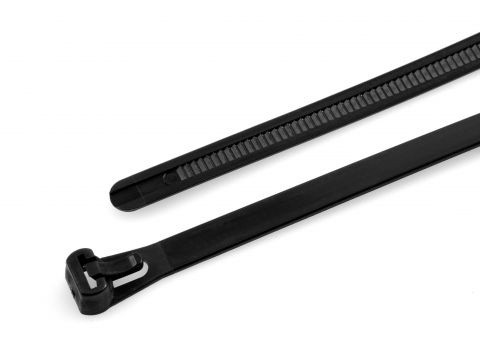 Spannband schwarz, abnehmbar 3,6x100mm, 100 Stück in Packung
