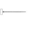 Tensioning tape single 2,5x210mm with label 20,5x9,4mm (MCV-210S), 100pcs in pack