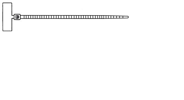 Taśma napinająca pojedyncza 2,5x210 mm z etykietą 20,5x9,4 mm (MCV-210S), 100 sztuk w opakowaniu