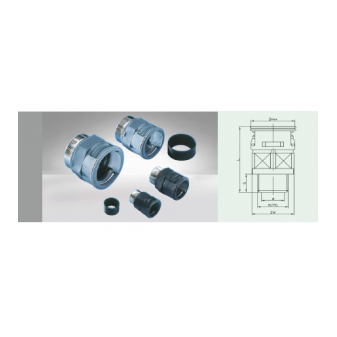Straight connector with outer metal. thread with integrated gland   seal. IP67, NW 12, black, M16x1,5