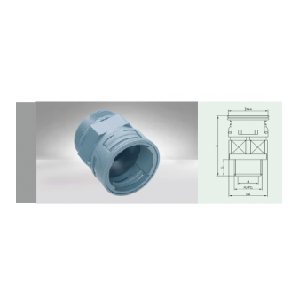 Direct push-in connector   seal for IP67, NW 29, grey, for hole 40