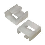 cable saddle for cable ties for use in distribution ducts, white, 50 pcs in pack