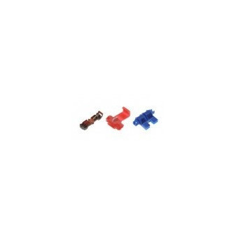 Notch clamp double tapped, cross section 1,5-2,5mm2, 100pcs in pack, color blue