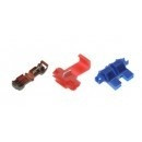 Notch clamp double tapped, cross section 0,5-1,5mm2, 100pcs in pack, color red