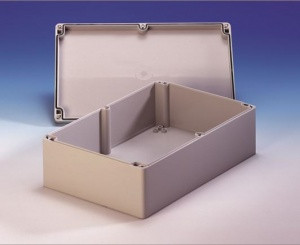 Switchboard cabinet 340x150x100 mm, material ABS, light grey RAL7035, IP66, DIN40050/EN 60529 Switchboard cabinet 340x150x100 mm, material ABS, light grey RAL7035, IP66, DIN40050/EN 60529