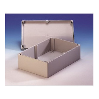 Polycarbonate enclosure 120x80x85 mm, light grey RAL7035, IP66, DIN40050/EN 60529